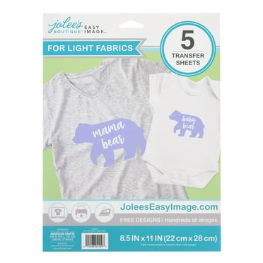 Jolee's Easy Image Transfer Sheets 8.5"X11" 5/Pkg-For Dark Fabrics ...