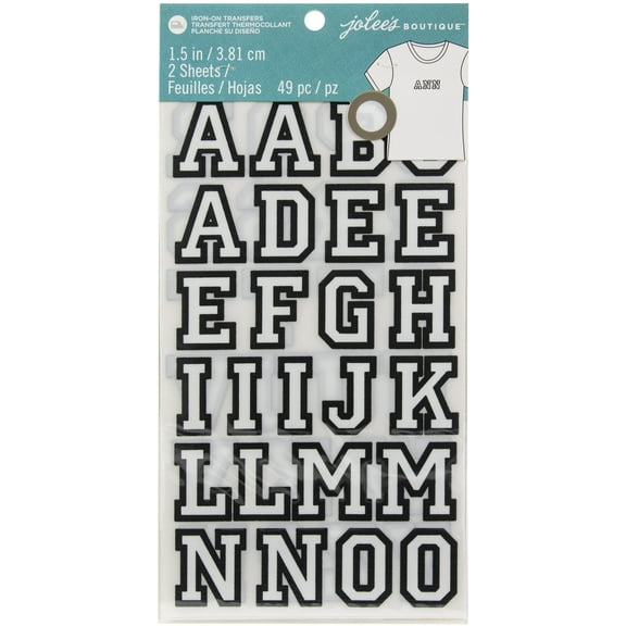 Jolee's Iron-On Letters 1.5"-White