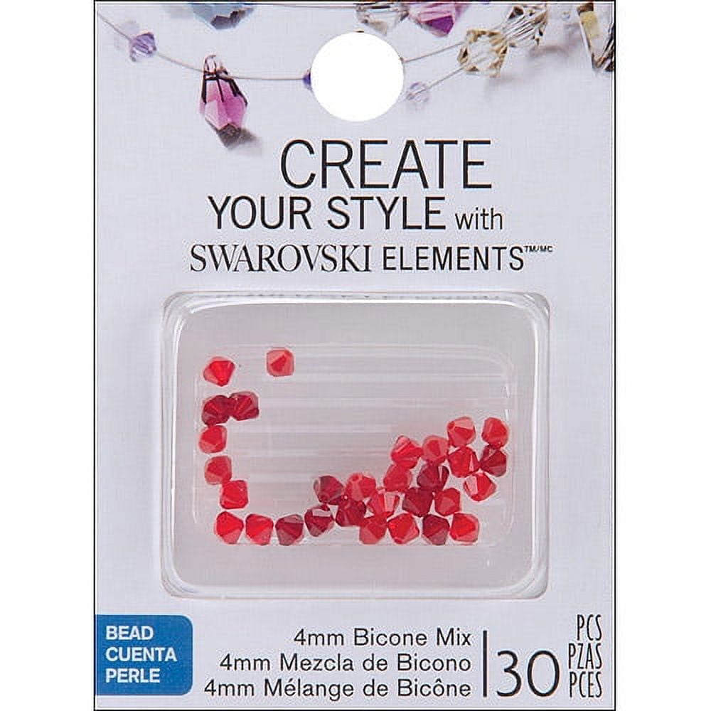 Jolee s Jewels 4mm Red Mix Bicone Beads Pack of 30 Walmart