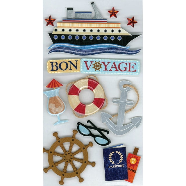 Jolee's Le Grande Dimensional Stickers-Bon Voyage