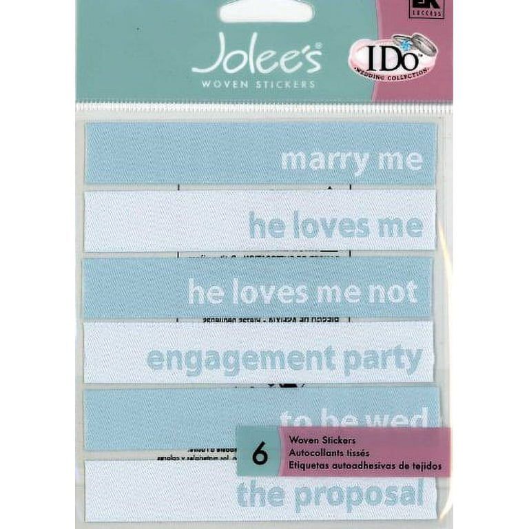Jolee's Wedding Collection Marry Me Woven Scrapbooking Stickers 