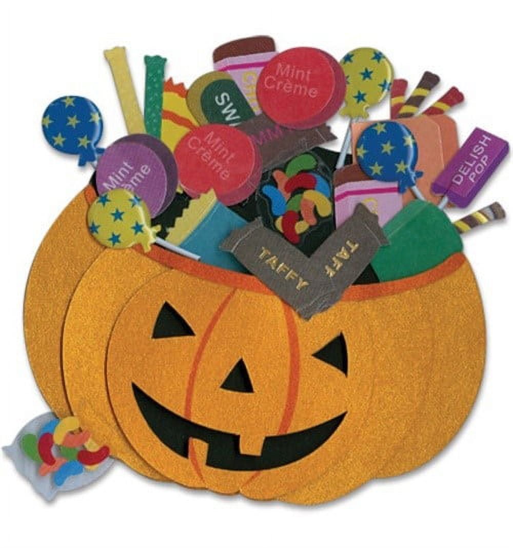 Jolees Boutique Pumpkin Basket Sticker Multi-Colored