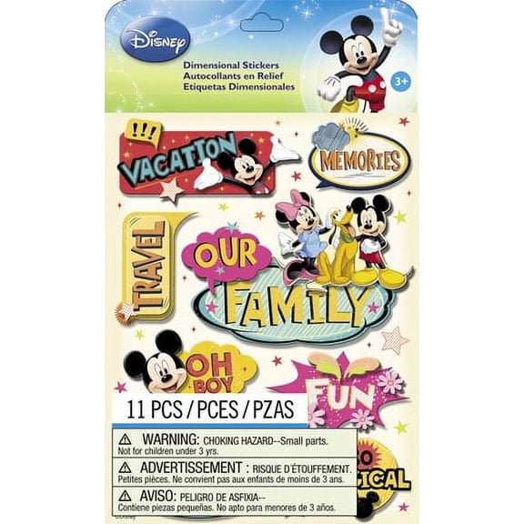 Jolees Boutique Sticker 3D Mickey Family