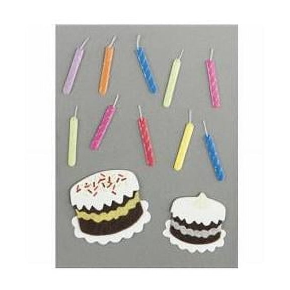 Jolees E5000447 Jolee's Boutique Dimensional Embellishments 12/Pkg-Birthday Candles & Cakes
