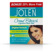 Jolen Creme Bleach Dark Hair Lightener, Original, 1.2 oz