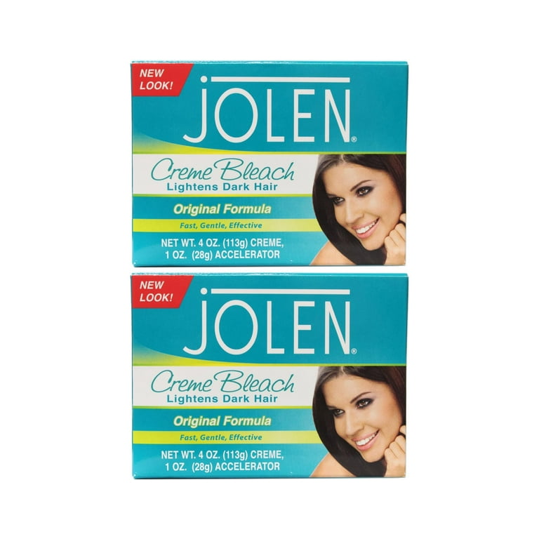 Jolen Creme Bleach Original 4 oz, Pack of 2, Lightens Dark Hair