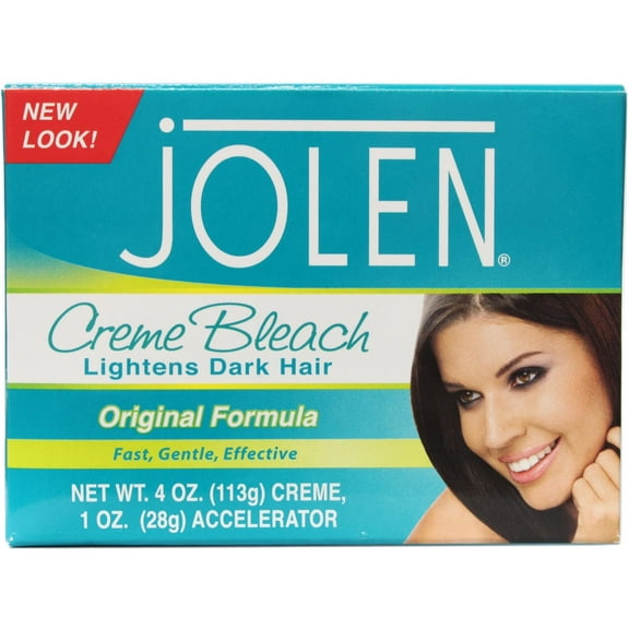 Jolen Creme Bleach Original Formula Lighten Excess Dark Hair, 4oz, - 4 Pack