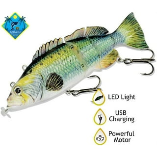 Robotic Swimming Fishing Electric Lures 5.12 USB Rechargeable LED Light  4-Segement Wobbler Multi Jointed Swimbaits Hard Lures Fishing Tackle