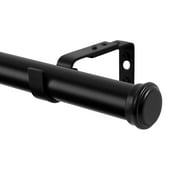 Jolicasa 1" Curtain Rods 32 to 86 inch,Heavy Duty Adjustable Outdoor Curtain Rods,Easy to Install,Black
