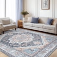 thumbnail image 1 of Jolicasa Area Rugs,6'x9'Soft Machine Washable Rugs for Livingroom Bedroom,Low-Pile Non-Slip Carpet,Navy Blue, 1 of 5