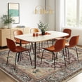 thumbnail image 1 of Jolicasa Area Rugs,8'x10'Soft Machine Washable Rugs for Livingroom Bedroom,Low-Pile Non-Slip Carpet,Burgundy, 1 of 5
