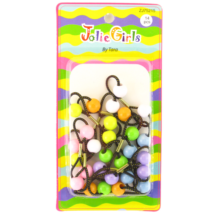 Jolie Girls by Tara Twinbead Metal Hair Elastics - Assorted Colors - 14 Pcs.