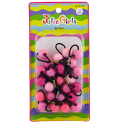 Jolie Girls by Tara Twinbead Metal Hair Elastics - Shades of Pink - 14 Pcs.