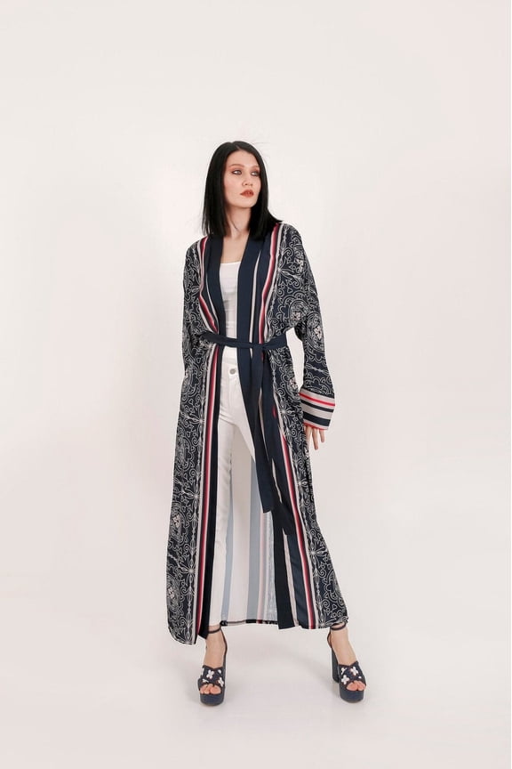 Jolie Japanese Inspires Open Front Kimono