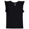 thumbnail image 1 of Jolie & Joy Girls' Ruffle T-Shirt Color: black Size: 16, 1 of 3