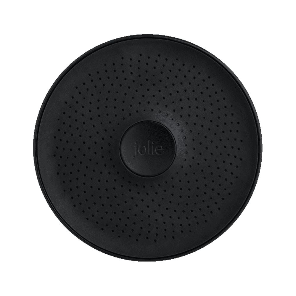Jet Black Wall Mounted Filtered Showerhead with Chrome Finish