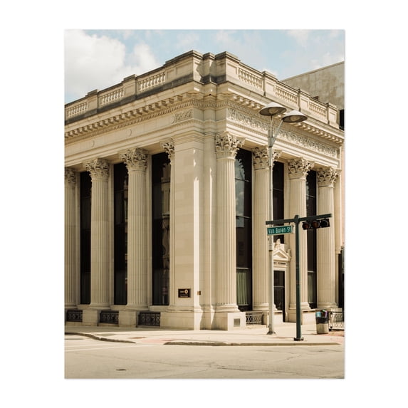 Joliet Architectural 01 - Joliet Illinois Photography Architecture Street Photography City Vintage Cityscape Travel Poster Unframed Wall Art Print 24 x 32 inches