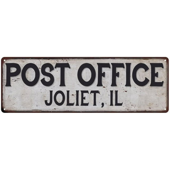 Joliet, Il Post Office Sign Vintage 6x18 206180011166