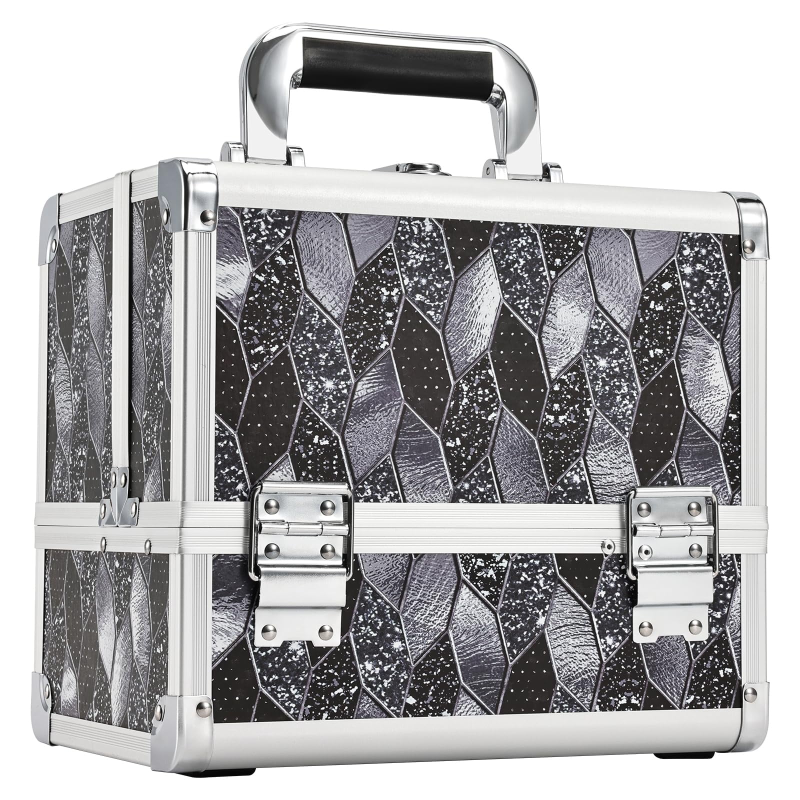 Joligrace Makeup Box Cosmetic Train Case for Women Travel Jewelry