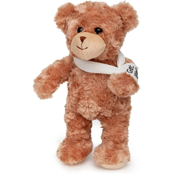 Jolitee 10.5 inch Broken Arm Bear Get Well Gift Brown Stuffed Animal Teddy Bear with Arm Cast Sling