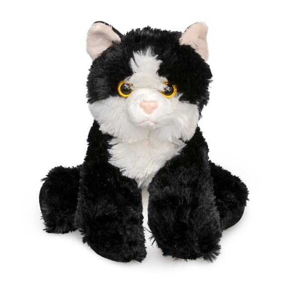 Jolitee 8 inch Stuffed Animal Terry Tuxedo Cat Gifts for Cat Lover Owners
