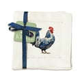 thumbnail image 1 of Jolitee Decorative Hemstitch Cocktail Napkins, 6"x6" Washable Linen-Like Cloth Napkins, Handmade for Entertaining and Everyday Use (Chinoiserie Chicken), 1 of 7
