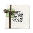 thumbnail image 1 of Jolitee 6"x6" Hemstitch Cocktail Napkins, Linen-Like & Washable (I Wonder if Wine Thinks About Me), 1 of 8