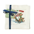thumbnail image 1 of Jolitee Decorative Hemstitch Cocktail Napkins, 6"x6" Washable Linen-Like Cloth Napkins, Handmade for Entertaining and Everyday Use (Ready Set Snow), 1 of 9