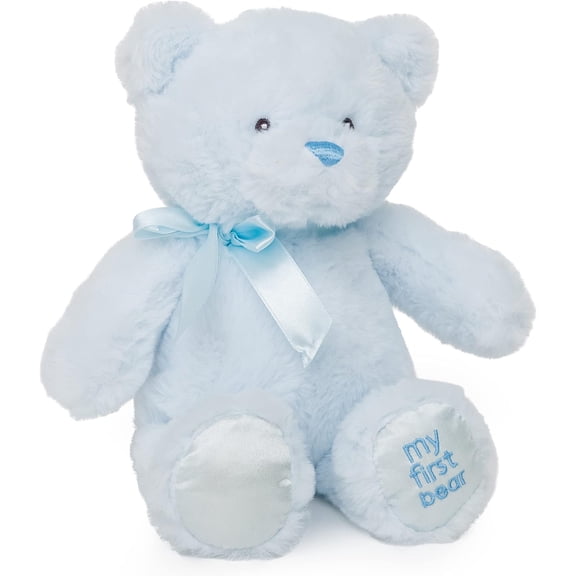 Jolitee My First Bear Stuffed Animal  Blue Teddy Bear for Baby and Newborn, 10 Inch Plush Toy