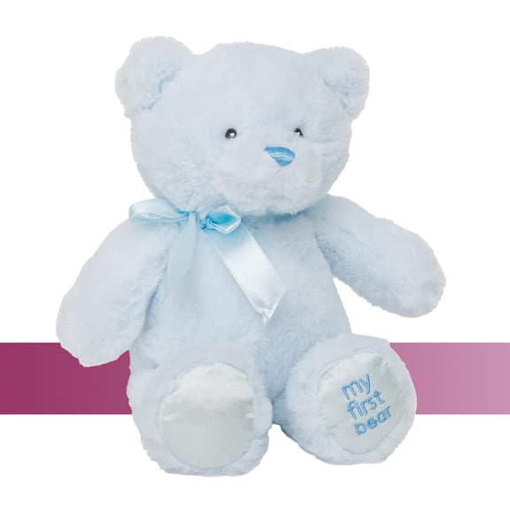 Jolitee My First Bear Stuffed Animal - Blue Plush Bear 15"