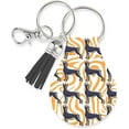 thumbnail image 1 of Jolitee Neoprene AirTag Compatible Case Keychain – Durable & Stylish Holder with Secure Ring and Clip, Compatible with Apple AirTag (Doberman Pinscher), 1 of 6