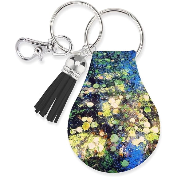 Jolitee Neoprene AirTag Compatible Case Keychain – Durable & Stylish Holder with Secure Ring and Clip, Compatible with Apple AirTag (Monet)