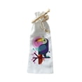 thumbnail image 1 of Jolitee Reusable Canvas Wine Bottle Gift Bag – “Toucan Art” – Modern Geometric Tropical Bird Design, 1 of 6