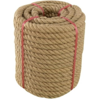 Cotton Rope (1.5 in x 50 ft) Natural Thick Twisted Rope for Sports Tug of  War, Railing,Hammock,Decorating
