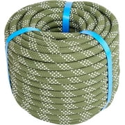 Jollebone 100ft 1/2 inch Double Braided Polyester Rope High Strengh Nylon Core Rope for Anchor, Tree Work, Cargo, Pulling, Sailing (Army Green)