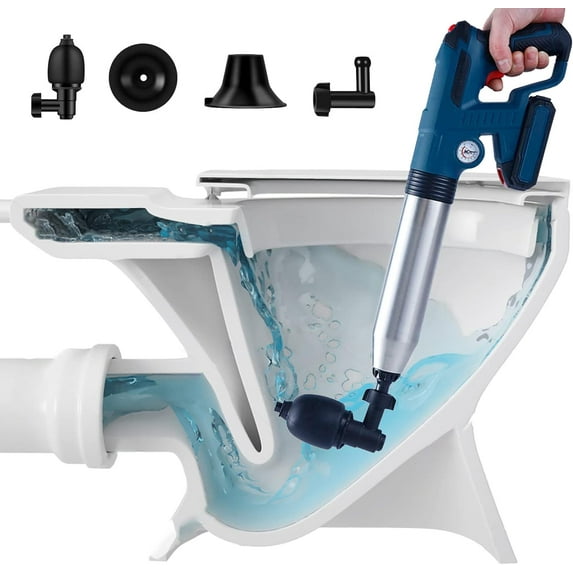Jollebone Cordless Electric Toilet Plunger Toilet Clog Remover for Bathrooms Floor Drain Sewer