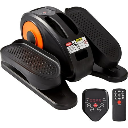 Jollebone Portable Ellipse Leg Exerciser Under Desk Elliptical Machine with Remote Control, Display Monitor, Supports Auto & Manual Mode