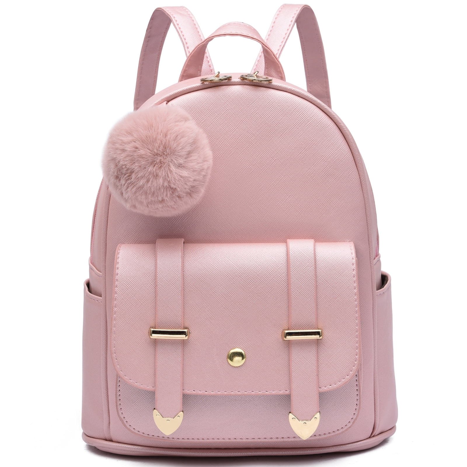 Jollebone outdoors pink gold Girls Teenage Mini PU Leather Backpack ...