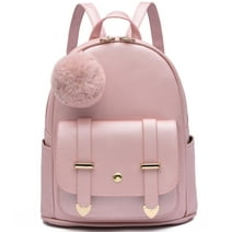 Jollebone outdoors pink gold Girls Teenage Mini PU Leather Backpack Fashion Backpack Women's Wallet