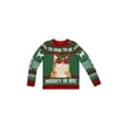 thumbnail image 1 of Jollidays Boys' Too Cool Cat Long Sleeve Crewneck Ugly Christmas Sweater, Sizes S-XL, 1 of 3