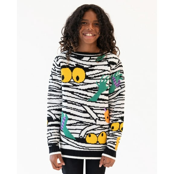 Jollidays Boys All Wrapped Up Mummy Halloween Pullover Sweater, Sizes S-XL