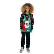 JOLLIDAYS Boys' Christmas Llama Long Sleeve Crewneck Ugly Christmas Sweater, Sizes S-XL