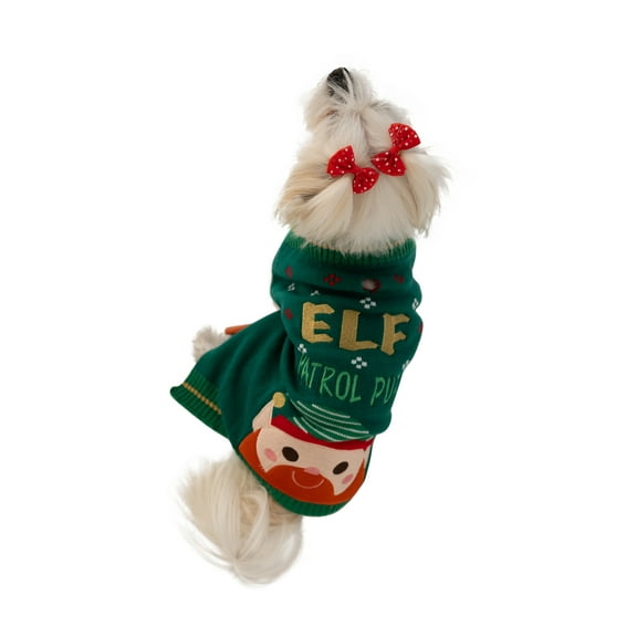 Jollidays Elf Patrol Pup Pet Sweater