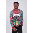thumbnail image 1 of Jollidays Men's Christmas Bulldog Long Sleeve Crewneck Ugly Christmas Sweater, Sizes S-2XL, 1 of 5