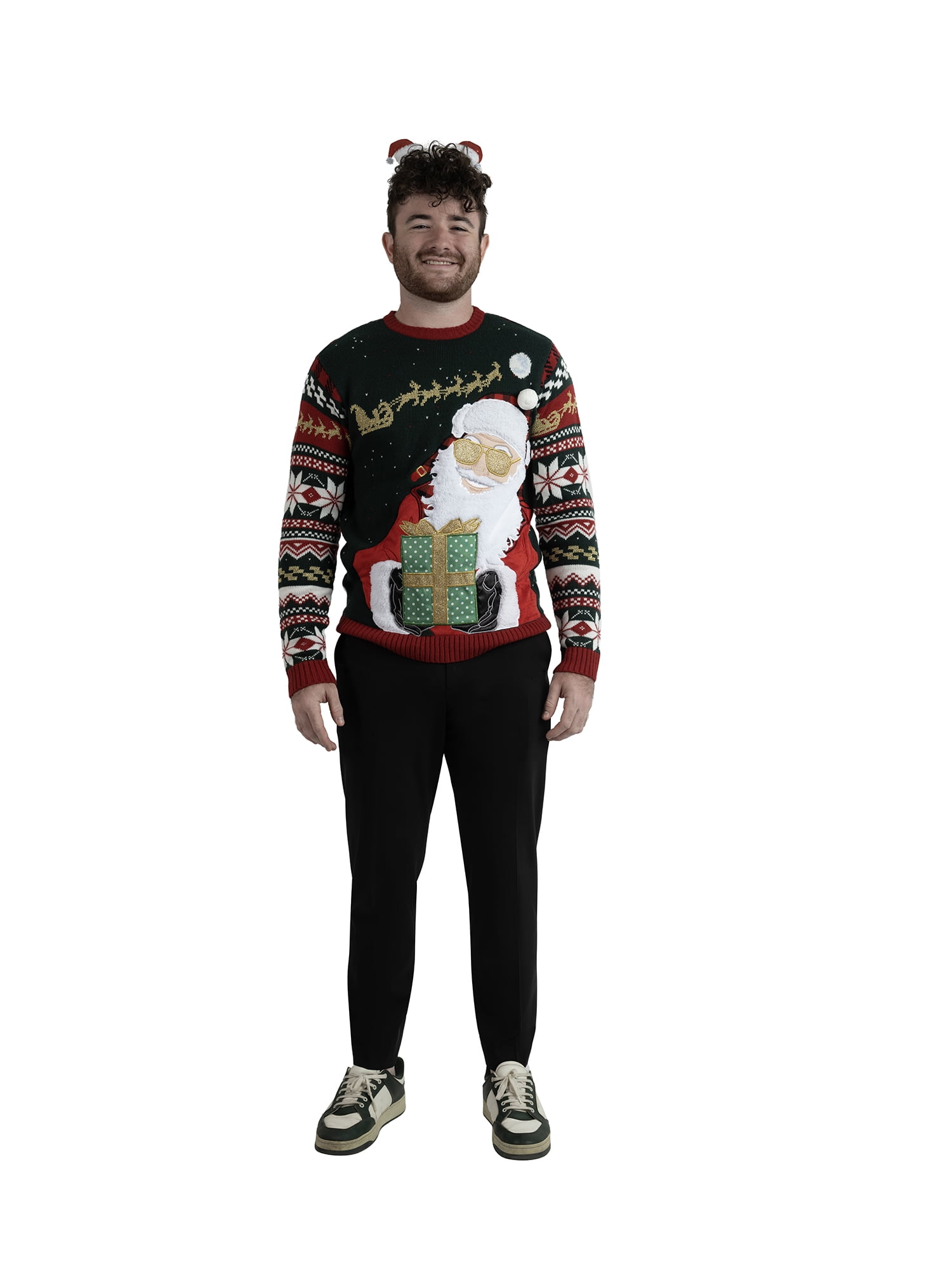 Santa Sweater Men Bud Light Beer Ugly Christmas Sweater Beer