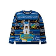 JOLLIDAYS Men's Happy Llamakka Ugly Hanukkah Sweater, Sizes S-XL