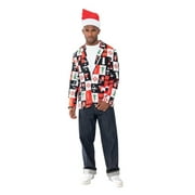JOLLIDAYS Men's Ugly Christmas Allover Print Blazer Jacket, Sizes S-XL