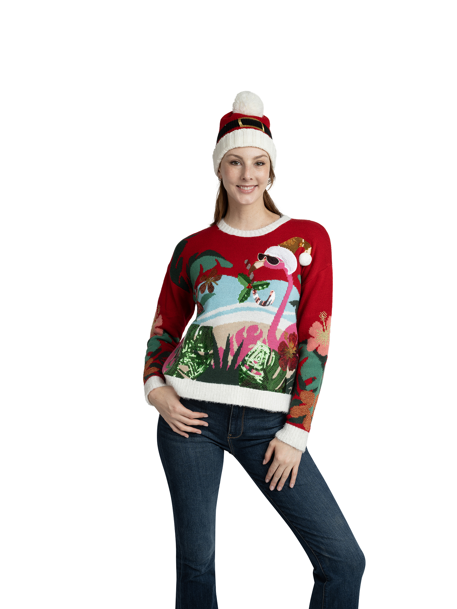Holiday Time Women's Ugly Christmas Sweater