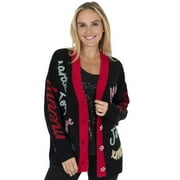 JOLLIDAYS Women's Holly Jolly Long Christmas Cardigan, Sizes S-XXL