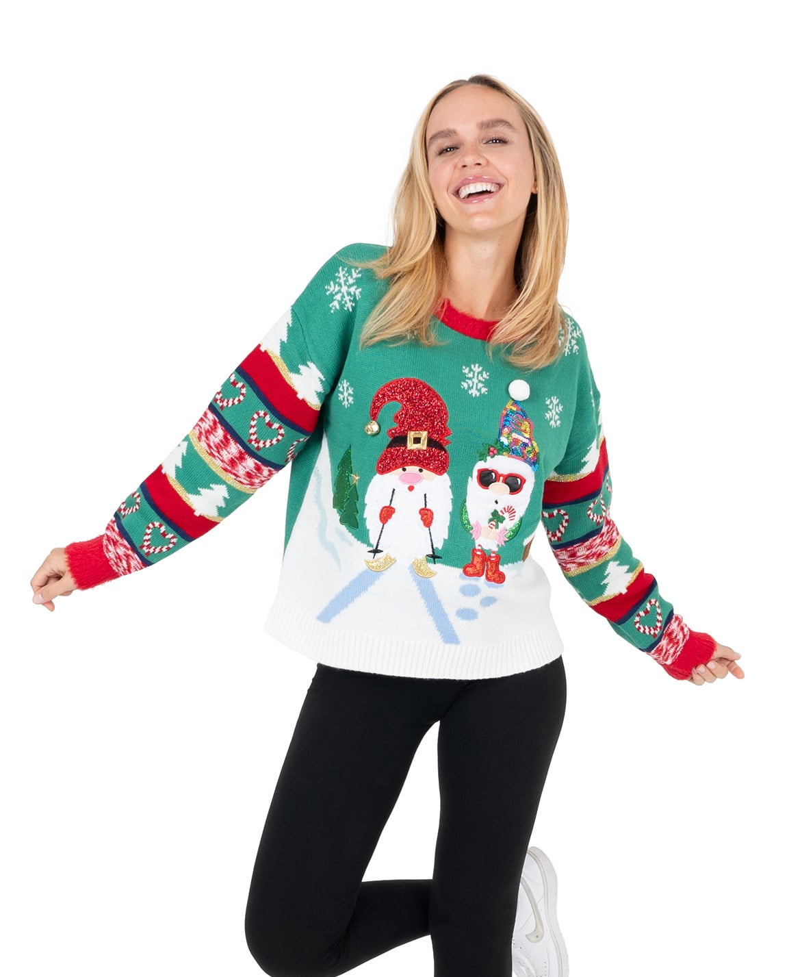 Jollidays Women's Skiing Gnomes Christmas Pul